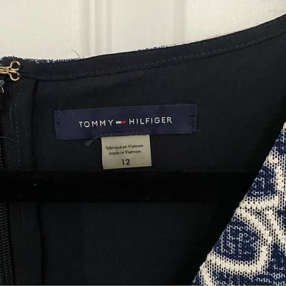 Tommy Hilfiger Blue Floral Lined Fit and Flare Wedding Dress Womens Size 14 - Picture 2 of 8